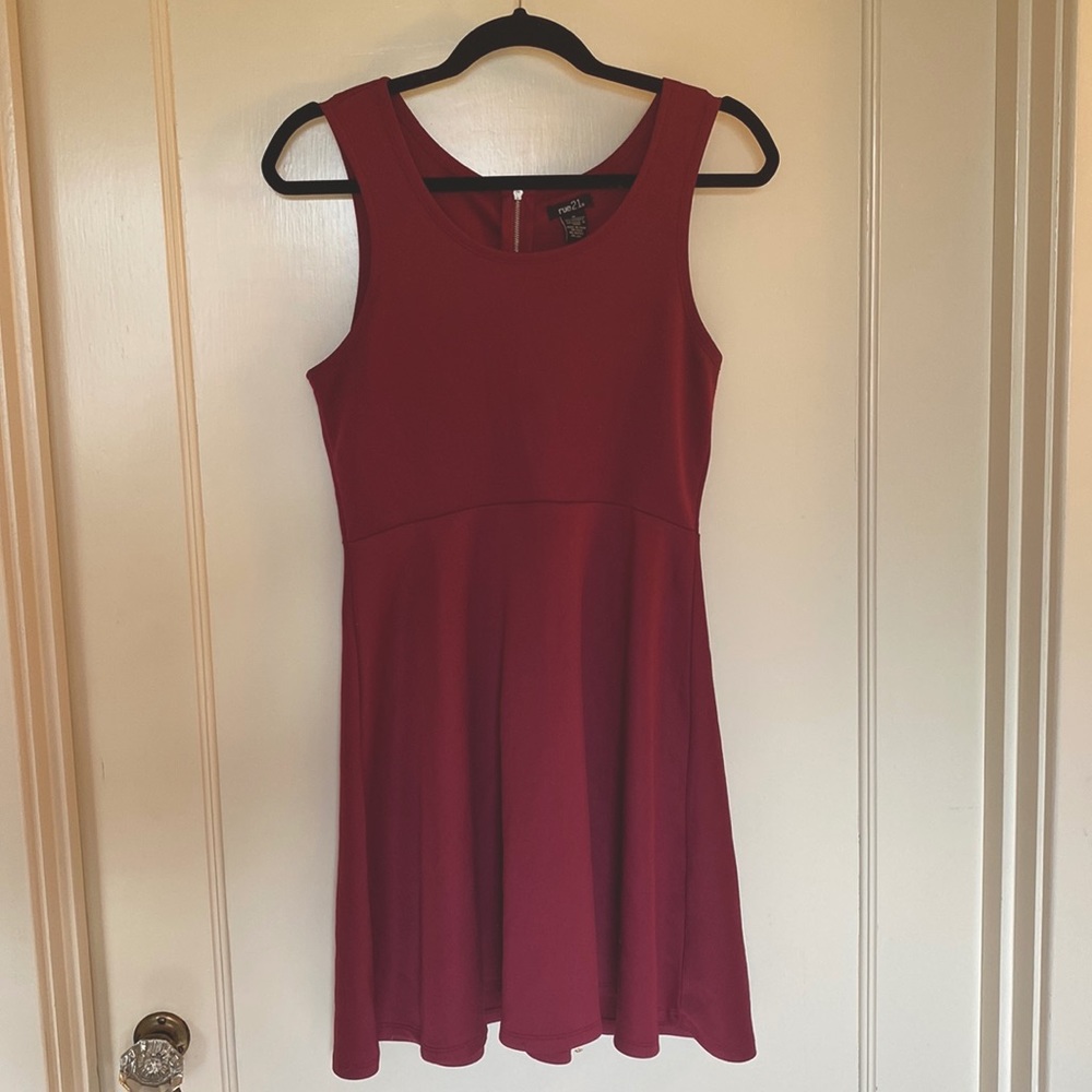 Magenta Skater Dress
